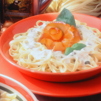 Creamy Linguini with Smoked Salmon