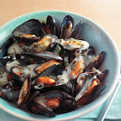 Moules, sauce onctueuse