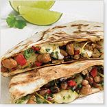 Pita grillé au fromage et à la harissa