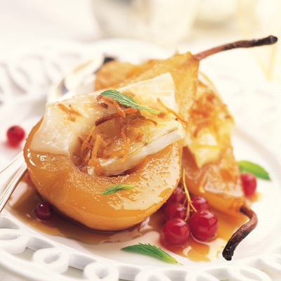 Roasted Pears with Brie