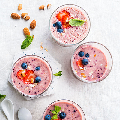 Smoothie rose bonbon