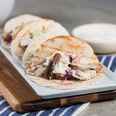 Tacos au poulet charqui grillé