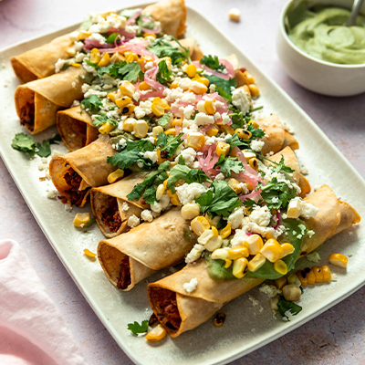 Shredded Tofu Taquitos