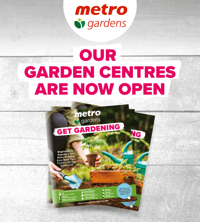 Our garden centers open May 3